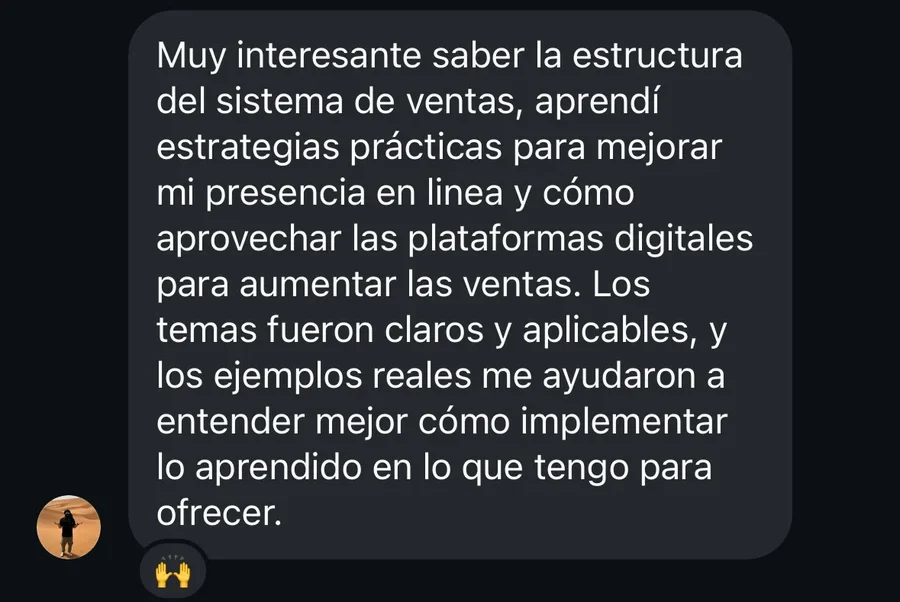 Mensaje real de un fundador después de una sesión