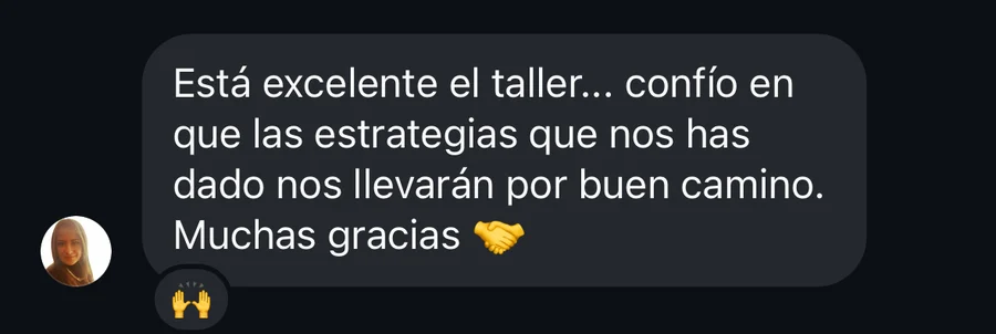 Mensaje real de un fundador después de una sesión