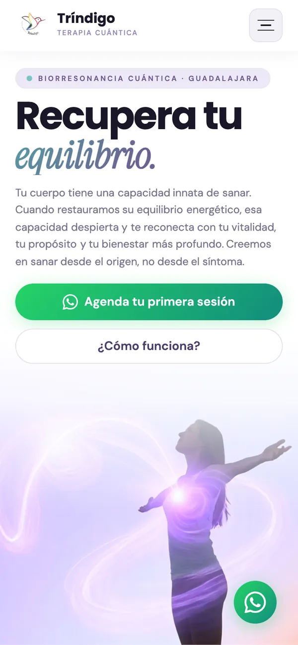 Web de Tríndigo en celular